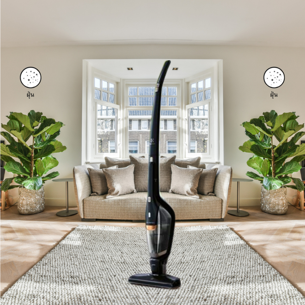 Electrolux เครื่องดูดฝุ่นชนิดด้ามจับแบบตั้งได้ ไร้สาย รุ่น ErgoRapido (ZB3501EB) ดำ สินค้าใหม่ มีประ