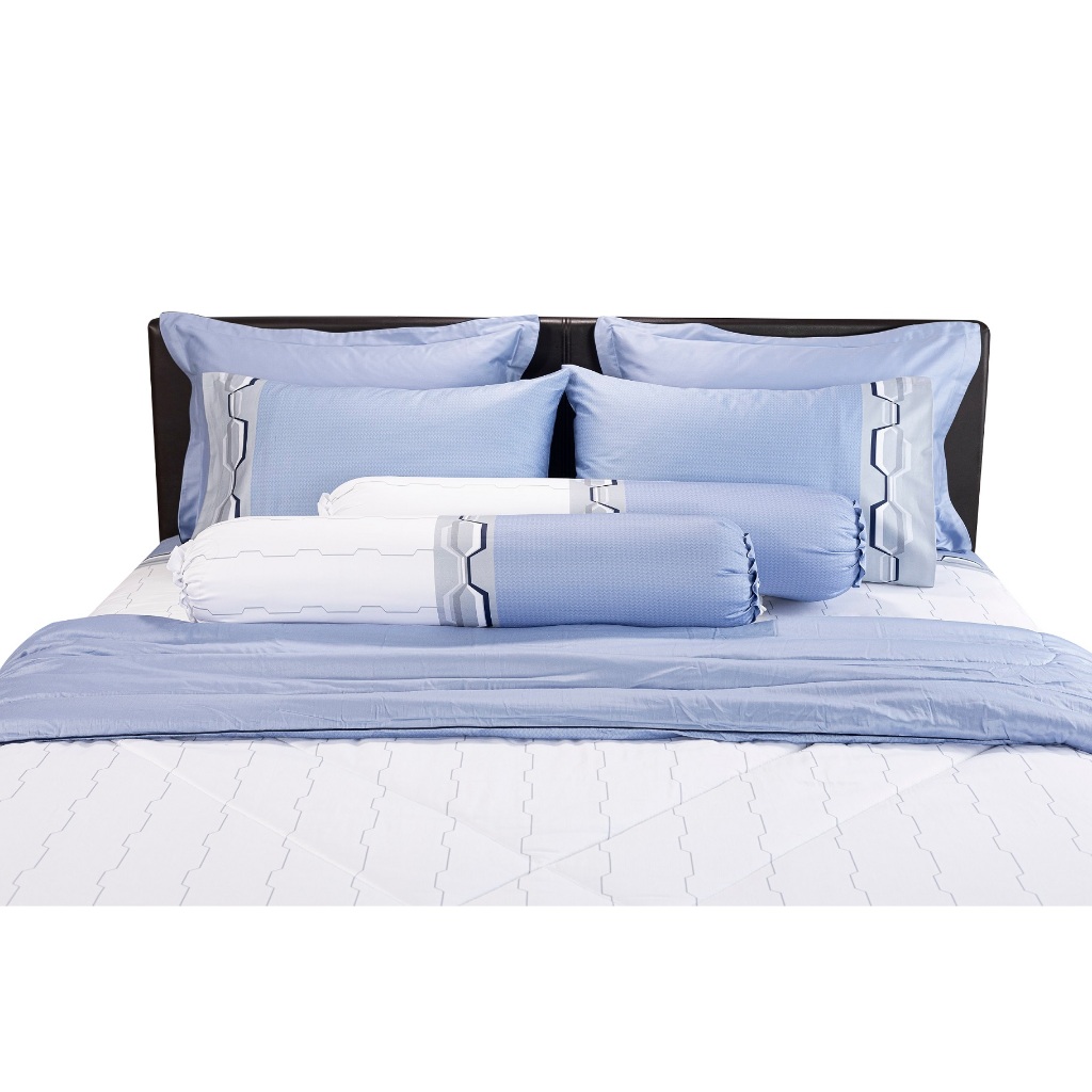 SANTAS ชุดเครื่องนอน ดีไซน์  AMIABLE 6 ชิ้น ทอ 350 เส้นด้าย COTTON USA เส้นใยฝ้ายบริสุทธิ์ 100%