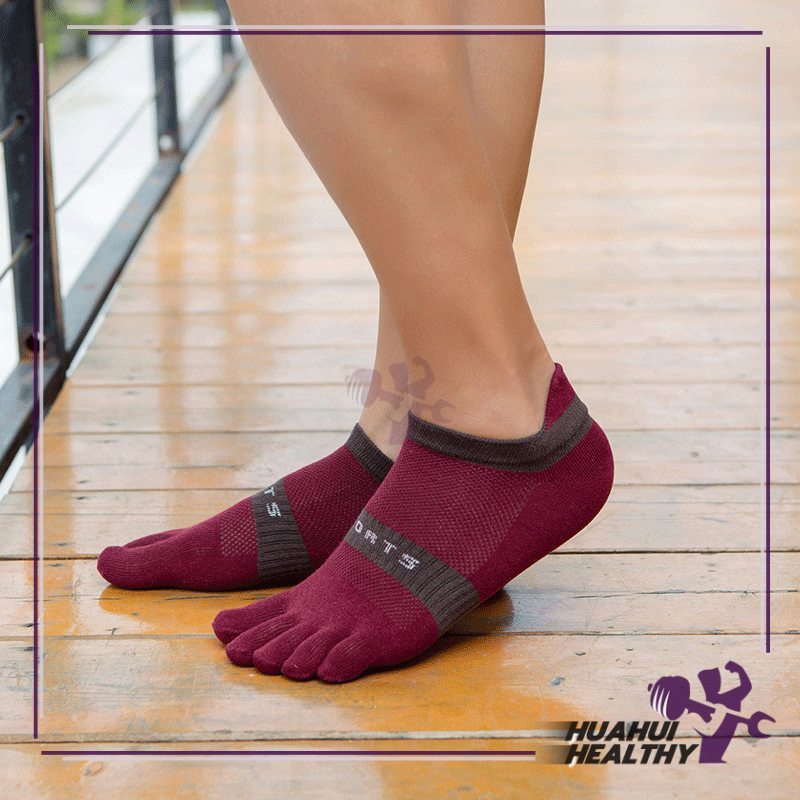 ถุงเท้าแยกนิ้ว สำหรับออกกำลังกาย แบบแยกนิ้ว 5 นิ้ว ผ้าคัตตอล ข้อสั้น ไม่เป็นขุย ไม่ย้วยง่าย - รูปที่ 4