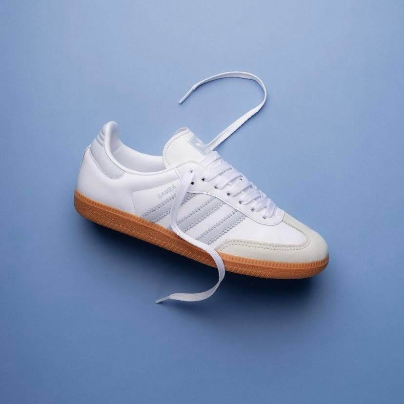 (พร้อมส่ง) Adidas Samba OG (W) "White Halo Blue Gum" (แท้100%)