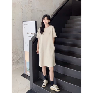 Yolanda ชุดเดรส แฟชั่น ผู้หญิง ทรงโอเวอร์ไซส์ สาวอวบใส่ได้ สามารถใส่คลุมท้องได้ HJ3465