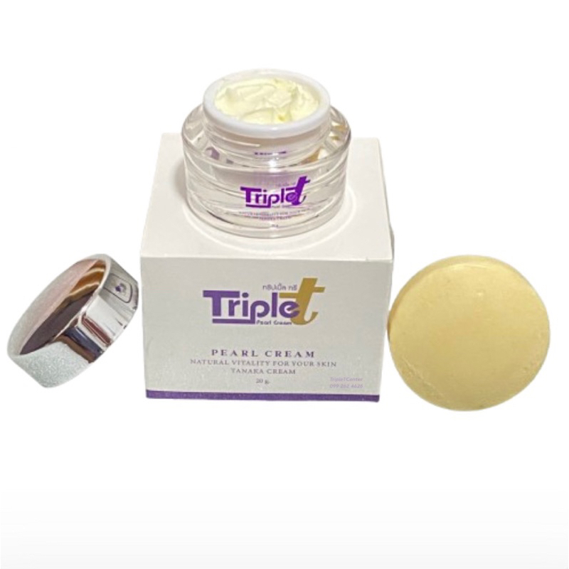 ครีมทริปเปิ้ลทรี Triple T Cream 1 กระปุก ขนาด20กรัม(แถมฟรีสบู่โสมทานาในกล่อง)