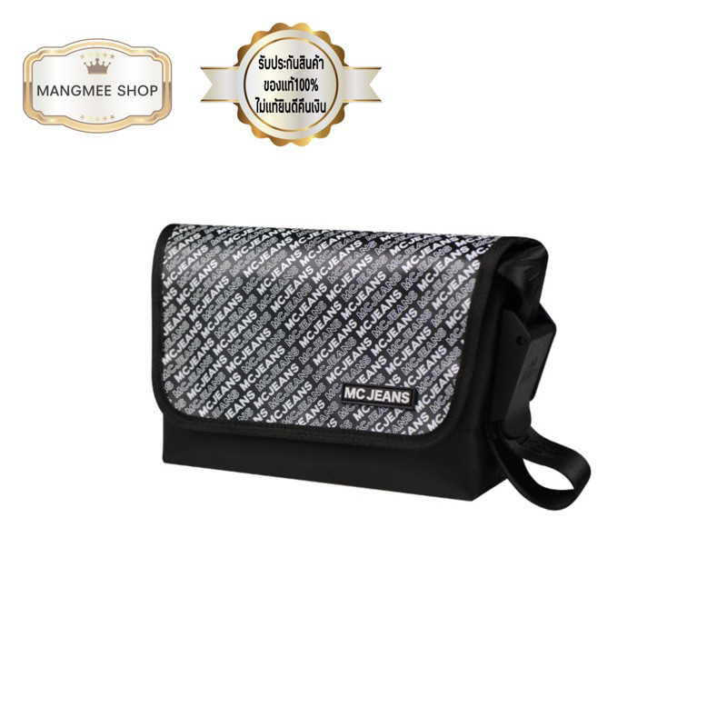 MCJEANS กระเป๋าสะพายอเนกประสงค์ สีดำลายMonogramรุ่น M02Z092ของแท้จากช็อป มีถุงช็อปให้