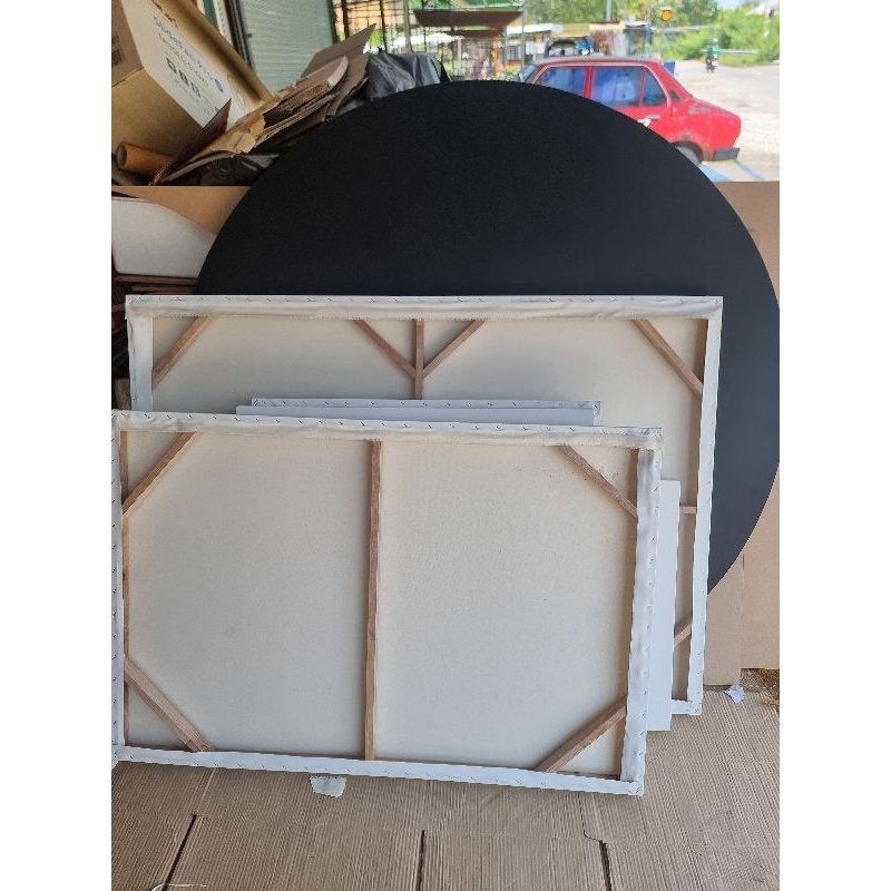เฟรมผ้าใบ แคนวาส 90×110 หรือ 100×100 สีดำสีขาวราคาเท่ากัน 665 บาท หรือเฟรมพร้อมกรอบไม้สนสามารถสั่งสีได้ ราคา ถูกที่สุด ดีลบีเคเค แกลเลอรีภาพที่ 7