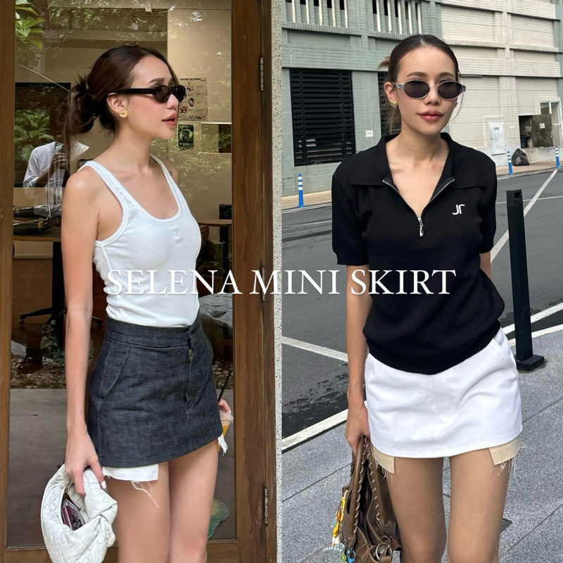 JARIN | SELENA DENIM SKIRT (กระโปรงเอวต่ำมีซับใน)