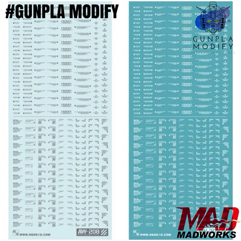 MADWORKS Detail-Up Decal ดีคอลน้ำสำหรับกันดั้ม กันพลา สเกล 1/144&1/100