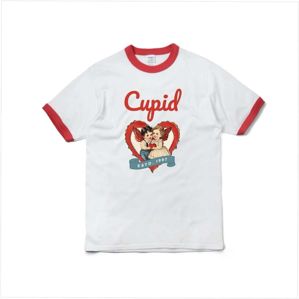 GILDAN  Premium Ringer Tee เสื้อพิมพ์ลาย Cupid
