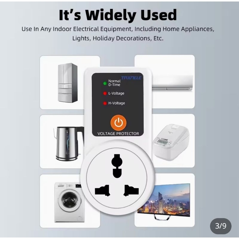 ปลั๊กป้องกันไฟกระชาก MOONFIRE กันไฟตก ใช้กับตู้แช่ ตู้เย็น ทีวีได้หมด - รูปที่ 4