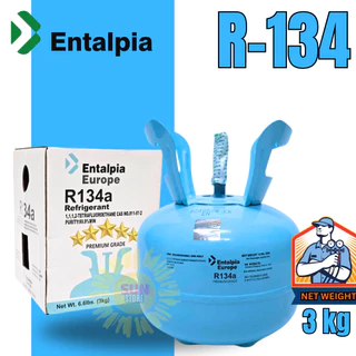 น้ำยาแอร์ R-134a ยี่ห้อ Entalpia ขนาด 3KG. มาตรฐานยุโรป ตรงปก100% ออกใบกำกับภาษีได้