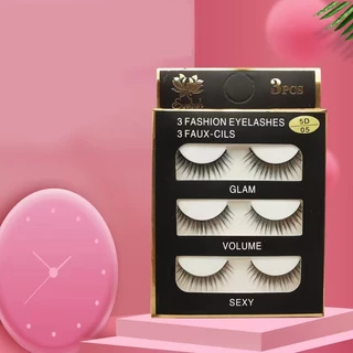 【5D】ขนตาปลอม ขนตาปลอมธรรมชาติ 3คู่ ขนตา ขนมิงค์ แบบธรรมชาติ Eyelashes ผู้ขายชาวไทย