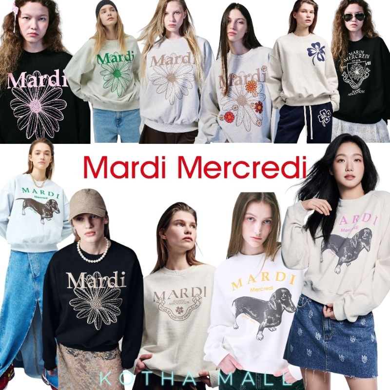 *พร้อมส่ง*Sweatshirt FLOWERMARDI ของแท้ นำเข้าจากเกาหลี