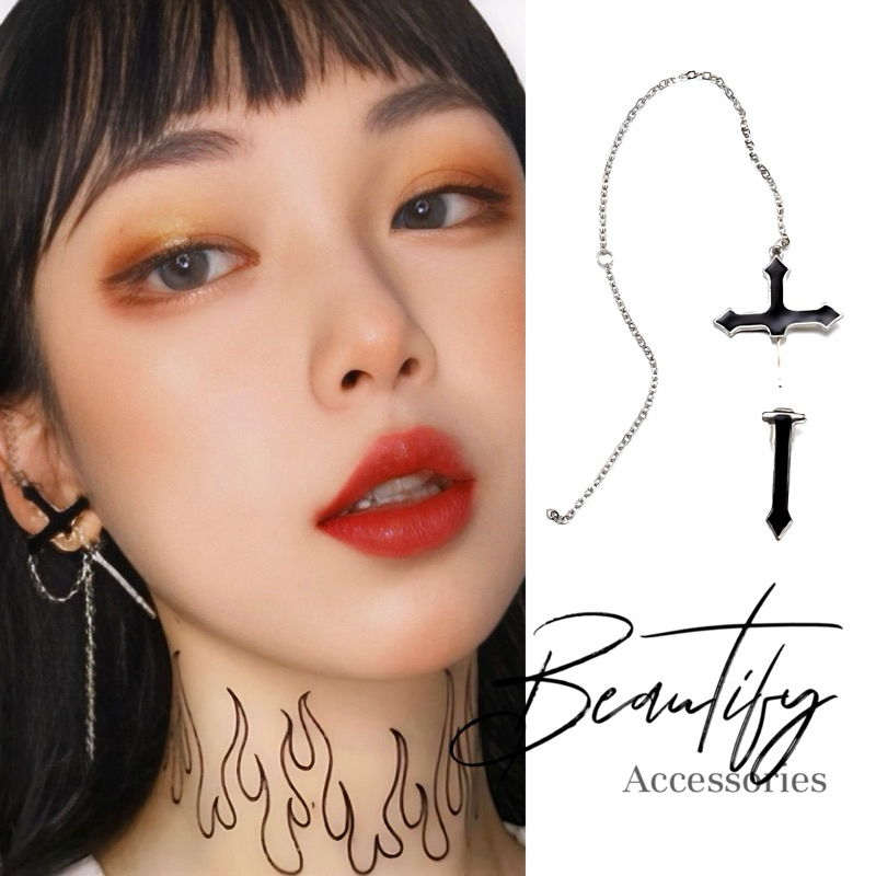 𝓑𝓮𝓪𝓾𝓽𝓲𝓯𝔂 ต่างหูสไตล์ร็อค แนวศิลปินเกาหลีแบบเก๋ๆใส่เท่ห์ๆเลยค่ะ
