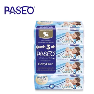 กระดาษทิชชู Paseo 1 แพ็ค 4 ห่อ ห่อละ 130 แผ่น