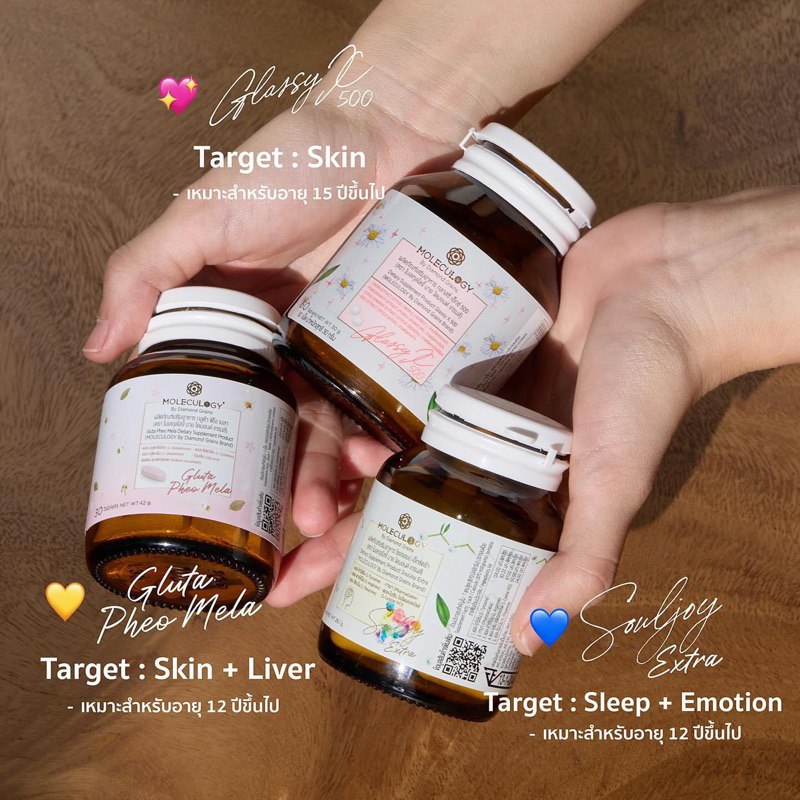 Moleculogy Glassy X 500 / Gluta Pheo Mela / SOUL JOY Extra กลาสซี่เอ็กซ์ 500 โซลจอยย์ กลูต้า