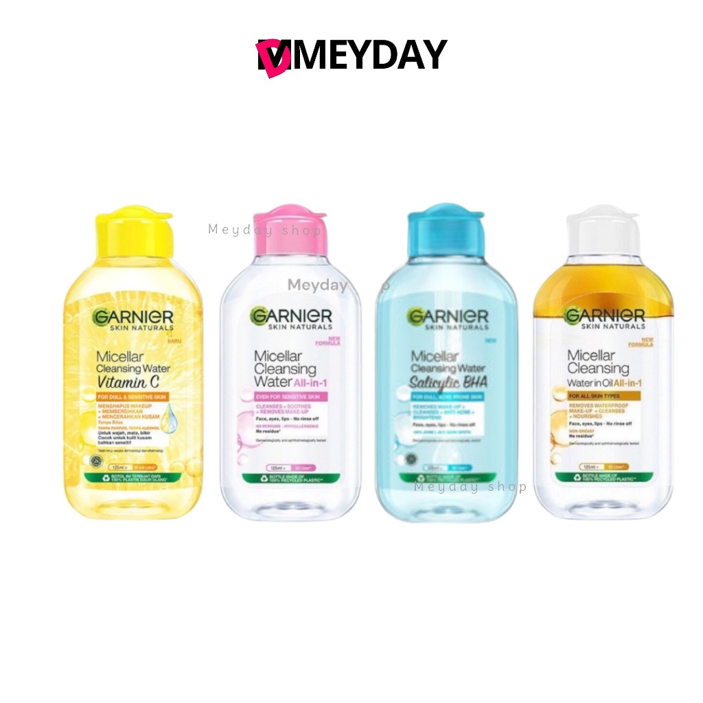 คลีนซิ่งการ์นิเย่ ไมเซล่า GARNIER MICELLAR CLEANSING ขนาด 125 ml. (ทั้งหมดมี 4 สูตร)