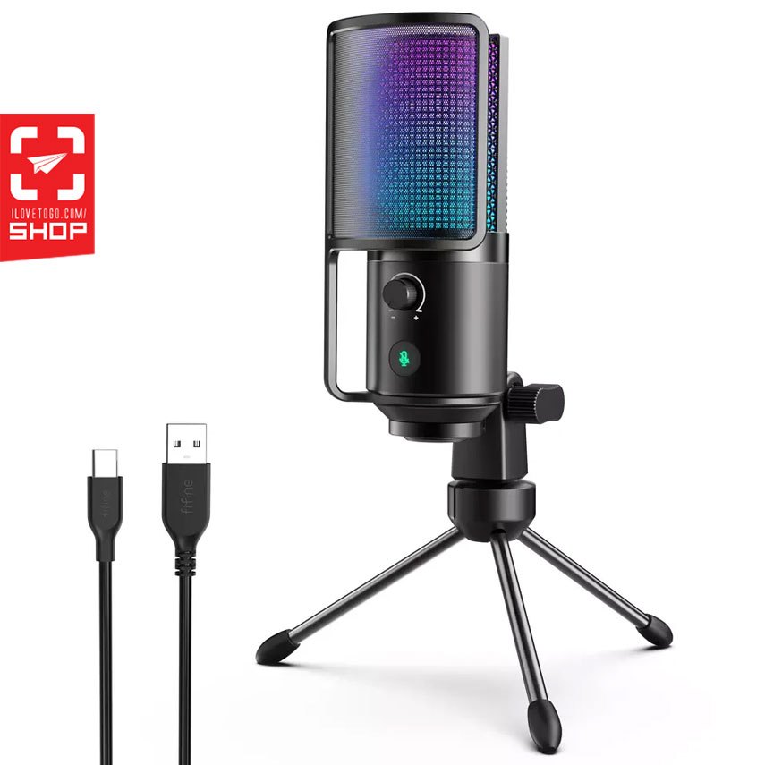 ไมโครโฟน FIFINE - K669 Pro3 USB Condenser RGB Desktop Microphone