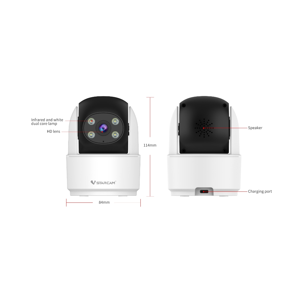 Vstarcam C996 กล้องวงจรปิดไร้สาย Indoor Wi-Fi Security Camera มีระบบ AI+ 2MP 1080p