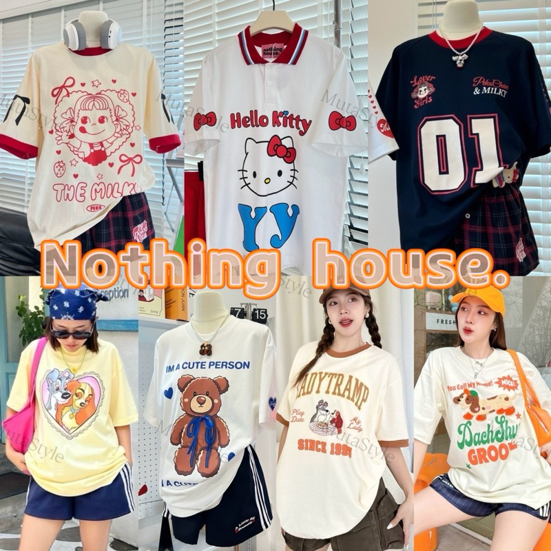 ◡̈ เสื้อยืดรวมป้ายNothing /อก44“