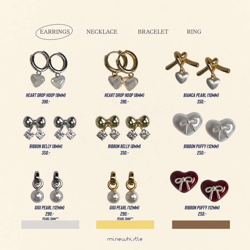 New Items ต่างหูเงินแท้คอลใหม่ ใส่ง่าย ใส่ได้ทุกวัน ได้ทั้งความน่ารักและคลาสสิคในลุคเดียว
