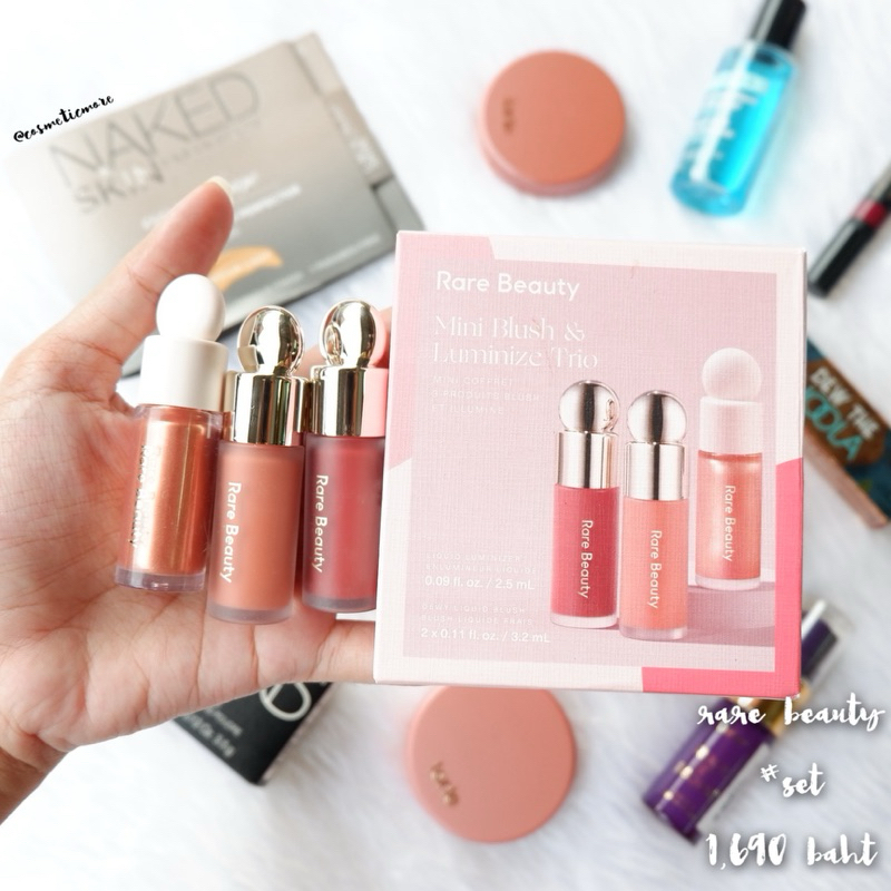 พร้อมส่ง! *SALE* ❤️ rare beauty blush & glow mini set (limited edition)