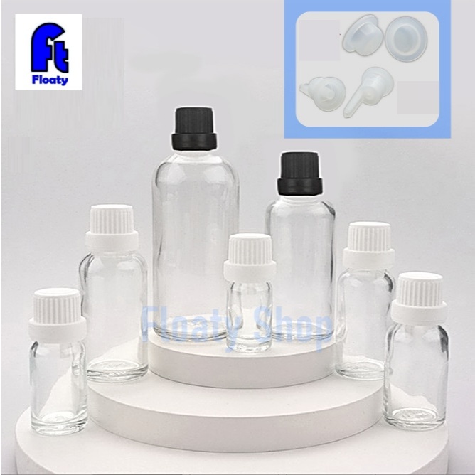 5ml 10ml 15ml 20ml 30ml 50ml ขวดแก้วเปล่าสีใส สำหรับใส่ของเหลว