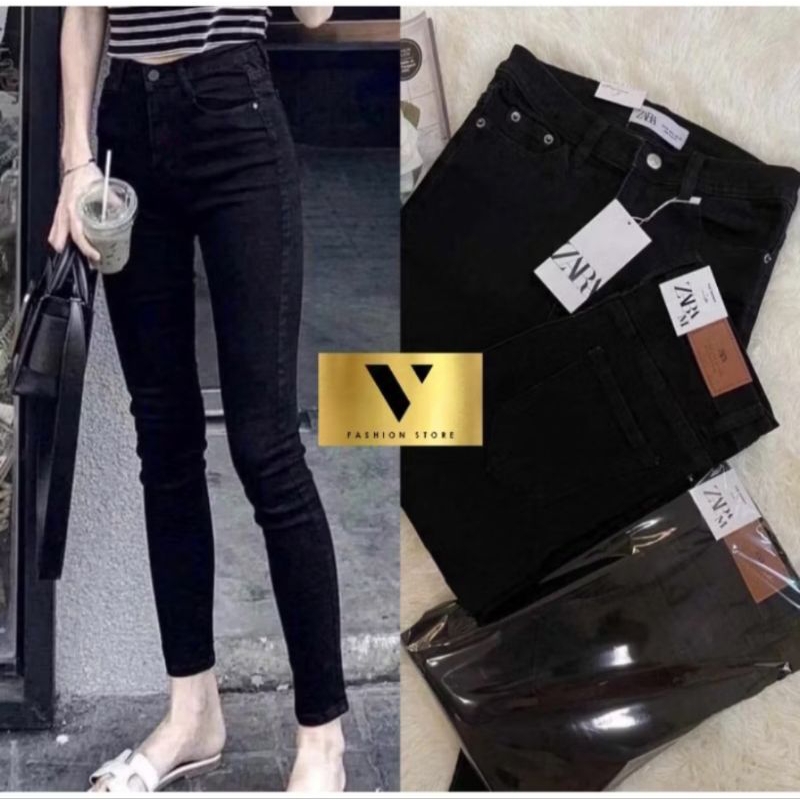 V-JEANS กางเกงยีนส์เอวสูง ขาเดฟ เนื้อผ้ายีนส์ ยืด ใส่เเล้วดูสูง เก็บพุง มีถึง5XL