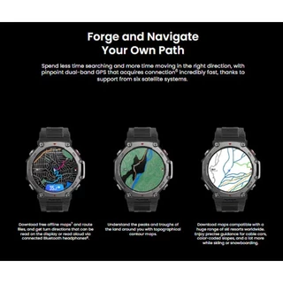 Amazfit T-Rex 3 ประกัน1ปี ศูนย์ไทย ของแท้ GPS นำทาง ดาวเทียม 6 ดวง กันน้ำ 10ATM ใช้ได้อุณหภูมิ -30 องศา