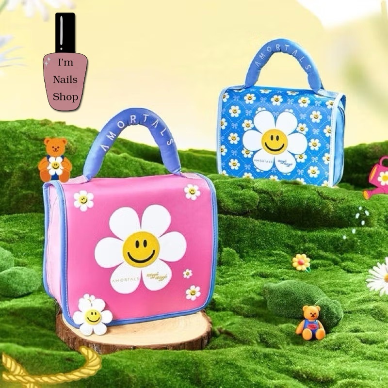 กระเป๋าเครื่องสําอาง Wiggle แบบพกพาเครื่องมือแต่งหน้ากระเป๋าถือมัลติฟังก์ชั่น ของแท้100%