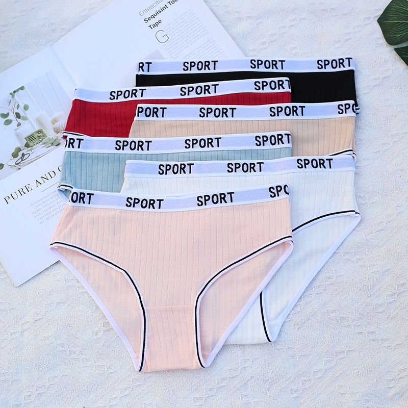 กางเกงในคอตตอนแท้ ขอบเอว sport ทรงThong ขาเว้าสูง มีไซส์ M - 3XL