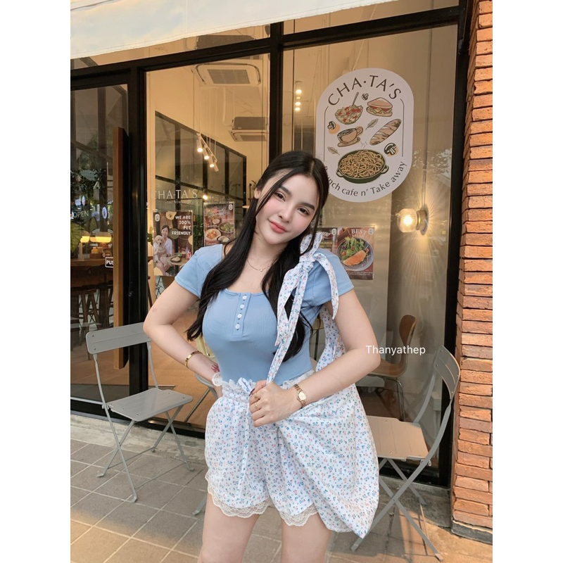 มาแย้ววว เซท3ชิ้น เกาะอกบอลลูนตัวปัง มาพร้อมกางเกงขาสั้น แถมกระเป๋าใบโตๆ น่ารัก