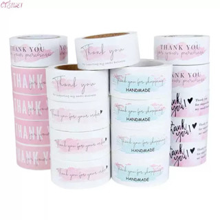 สติ๊กเกอร์ขอบคุณ สติ๊กเกอร์thank you 120ดวง/ม้วน ขนาด2.5*7.5…