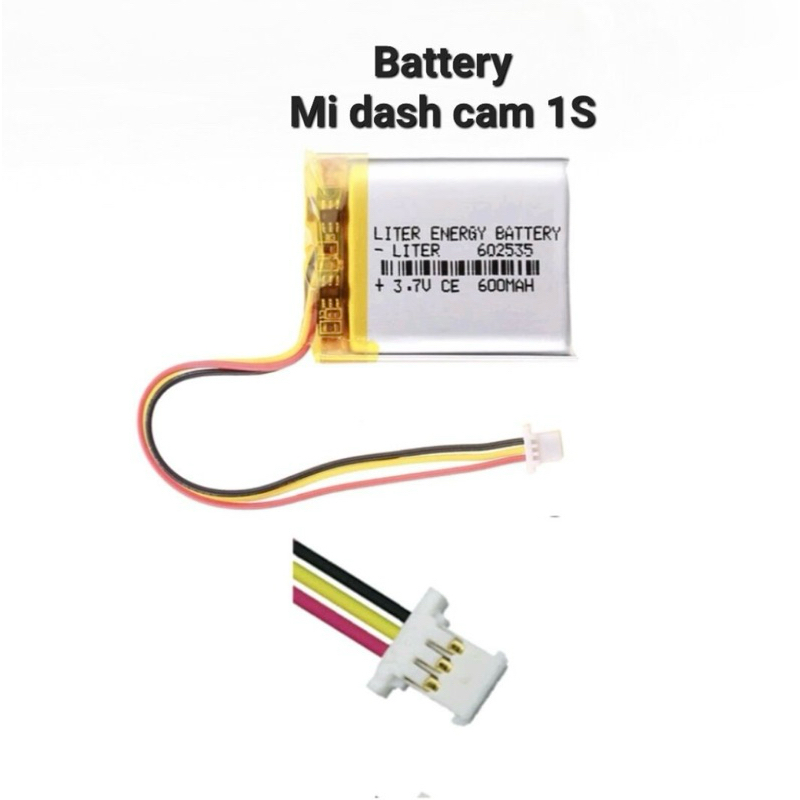 Battery Mi dash cam 1S 582535 602535 600mAh 3.7v แบตเตอรี่ แบตกล้อง แบตกล้องติดรถยนต์ Battery replacement มีประกัน1เดือน