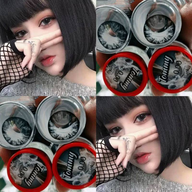 คอนแทคเลนส์ บิ๊กอาย รุ่นTomm y ดำ/Black 0.00 แถมตลับจ้า