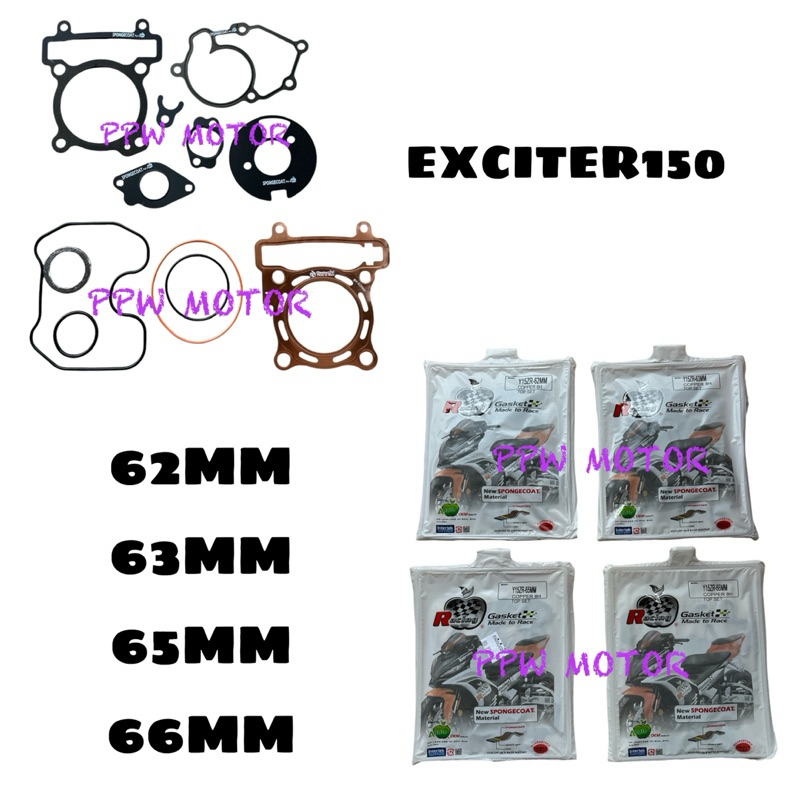 ชุดปะเก็นบน ขนาด 62/63/65/66 MM สำหรับ EXCITER150