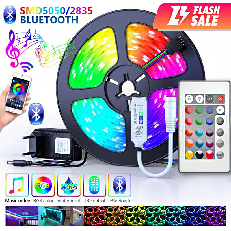 【 พร้อมส่ง 】ไฟแต่งห้อง ไฟเส้น ไฟ led ไฟติดห้อง การไล่ระดับสีที่มีสีสัน 5050 2835 สามาระใช้ตกแต่ง ประดับบ้าน ไฟห้อง