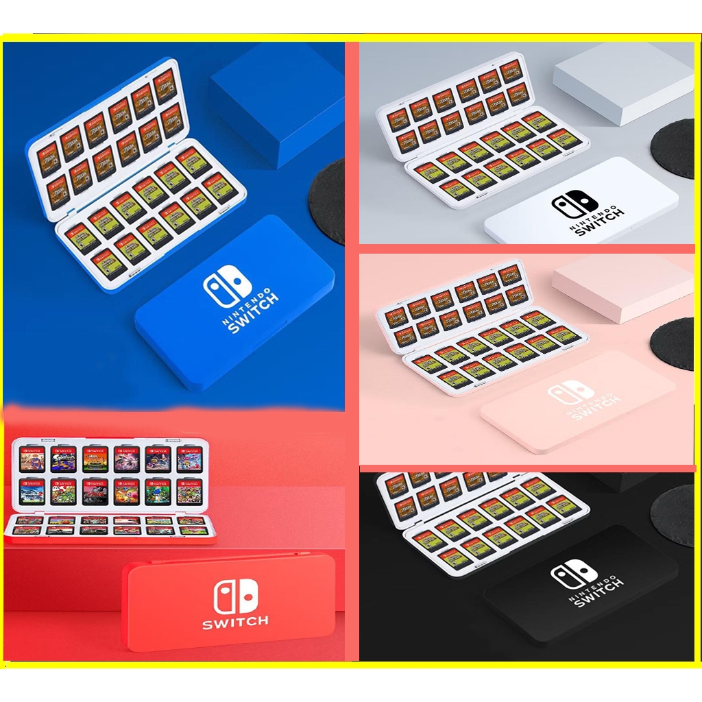 เคสตลับเก็บเกม Nintendoswitch Case Card Storage Box กล่องเก็บ ใส่ได้ 24 เกม Nintendoswitch  พร้อมส่ง