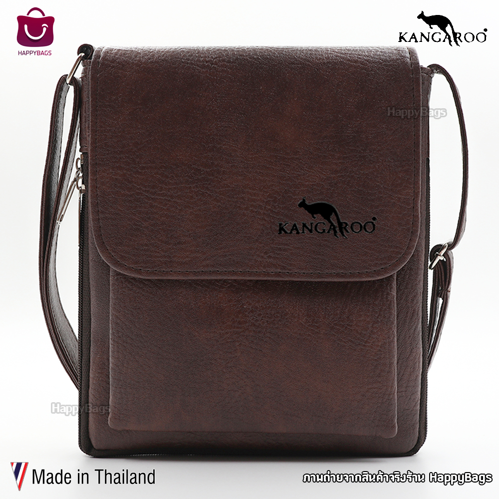 กระเป๋าสะพายข้างผู้ชาย จิงโจ้ Kangaroo แท้ ทรงSlim