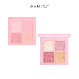 (1แถม1 กด 2 ชิ้นรับโปร) พาเลทตา 4U2 JEWELRY BOX - 4u2 eye shadow พาเลทอายแชโดว์ 4 สี พาเลททาตา4U2 อายชาโดว