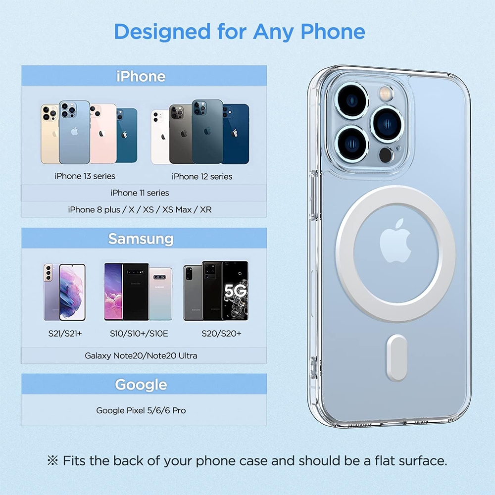 Magsafe Ring Sticker  แผ่นสติกเกอร์แหวนเหล็ก โลหะ รองรับที่ชาร์จไร้สาย สําหรับติดรถยนต์ - รูปที่ 3