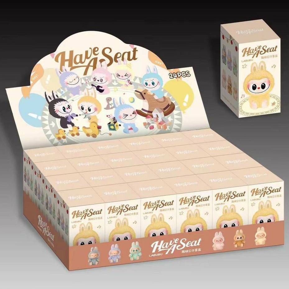 กล่องสุ่มพวงกุญแจจิ๋ว Labubu V.2 1box24กล่อง เอาใจเด็กๆชอบจุ่มกันมาก