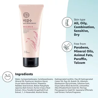 THE FACE SHOP Rice Water Bright Foaming Cleanser 300ml.