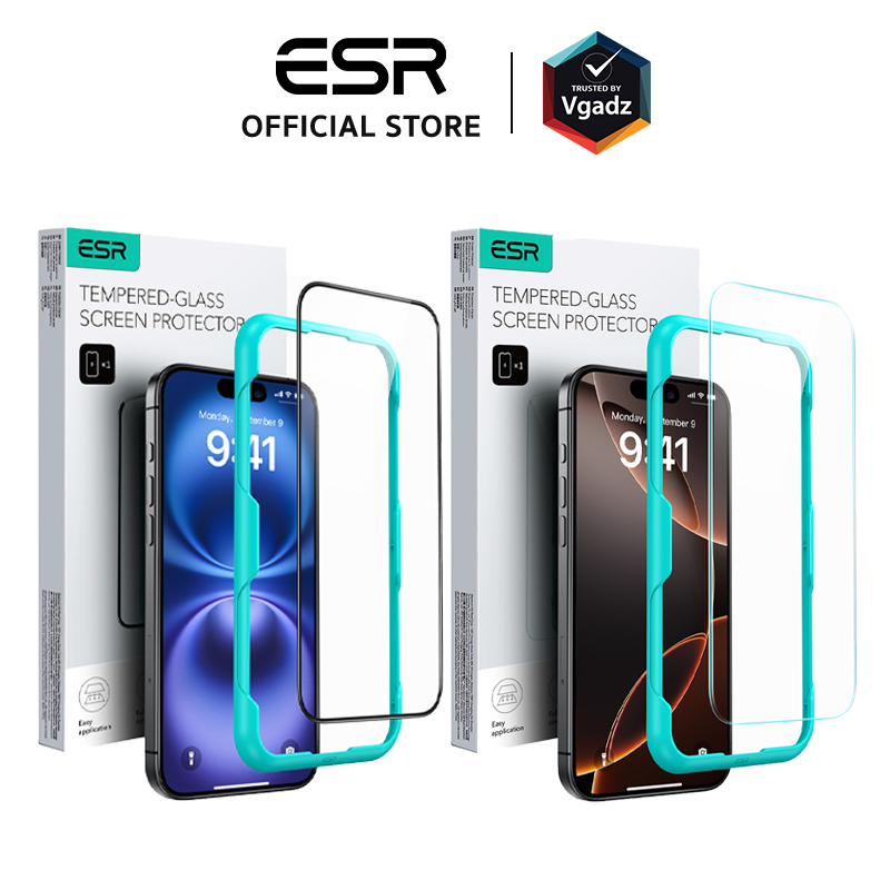 ESR ฟิล์มกระจกสำหรับ iPhone 16 / 16 Plus / 16 Pro / 16 Pro Max - รุ่น Tempered Glass Screen Protector