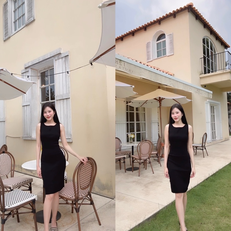 KANYA - Rachel Dress[7589] เดรสไหมพรมกระโปรงสั้นเหนือเข่า (6I-6J) / (17C-17D)