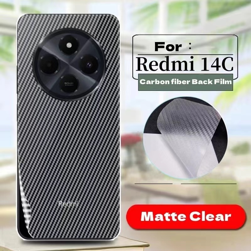 Poco C75/redmi 14C(พร้อมส่งในไทย)ฟิล์มหลังเคฟล่าRedmi 14Cตรงรุ่น