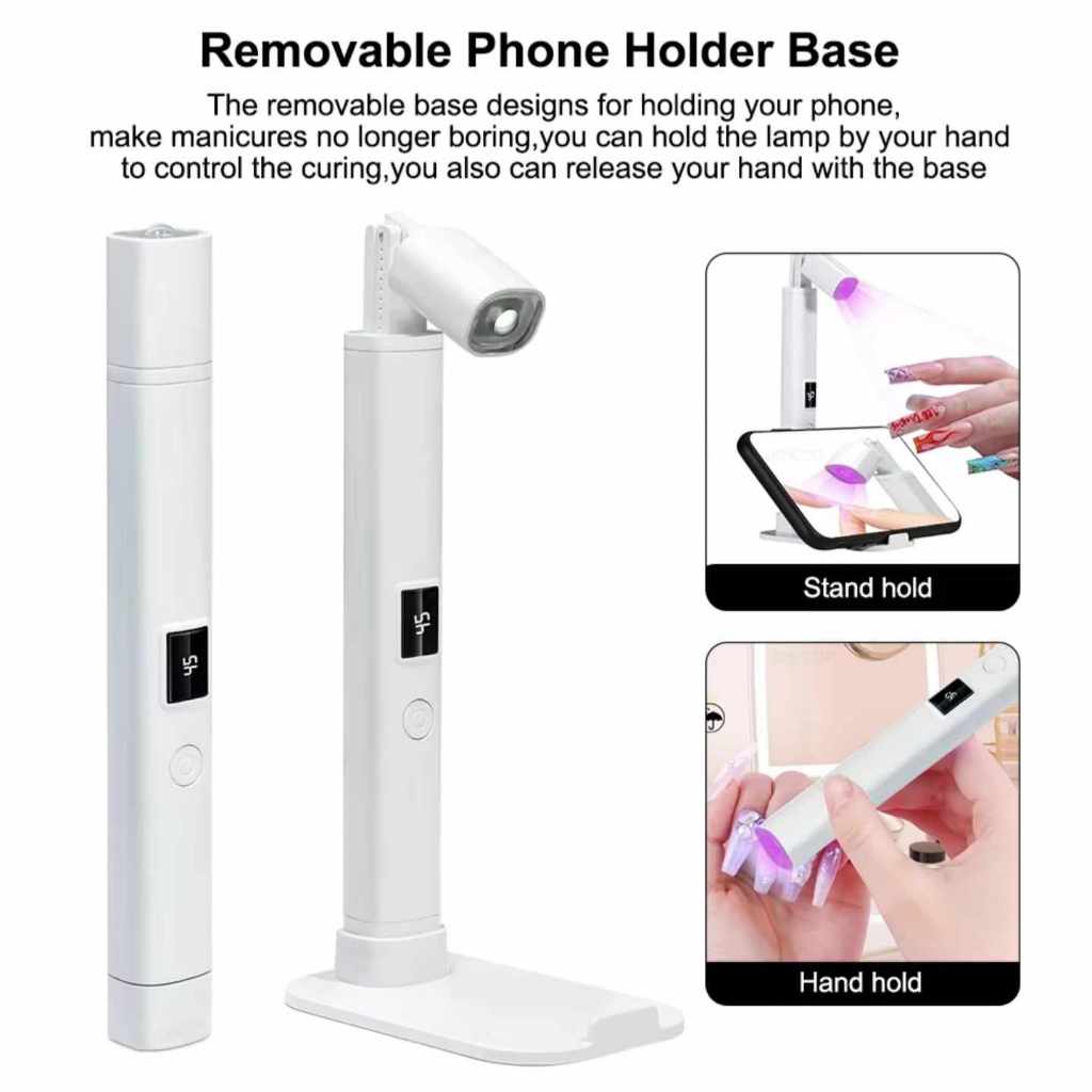 โคมไฟอบเล็บเจล ไฟฉายอบเล็บ แบบ2in1 มีที่ปั๊มเล็บในตัว มีแบตในตัว - รูปที่ 4