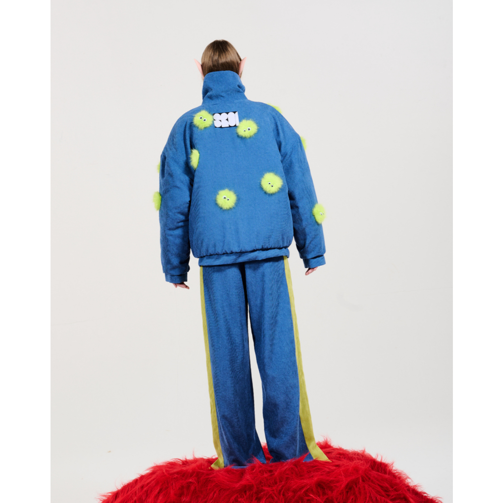 The SRT X13 Monster Oversized Jacket (TJK231) - แจ็คเก็ตโอเวอร์ไซส์ คอตั้ง ซิปหน้า บุใยสังเคราะห์ — صورة 7