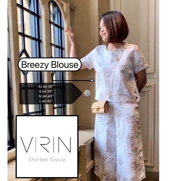 Virin_Clothing เสื้อลินิน รุ่น Breezy Blouse ออกแบบและตัดเย็บในไทยคุณภาพดี