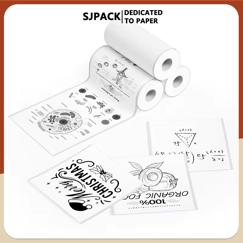 SJPACK พิมพ์กล้องกระดาษความร้อน 57X30 มม. 10 ม้วนกระดาษติดด้วยตนเองกระดาษภาพถ่ายเด็กกล้องพิมพ์