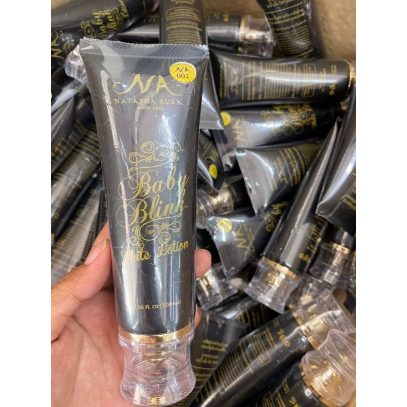 โลชั่นนาตาชาออร่าของแท้ Baby Blink มีกันแดดภายในตัว Spf50+++