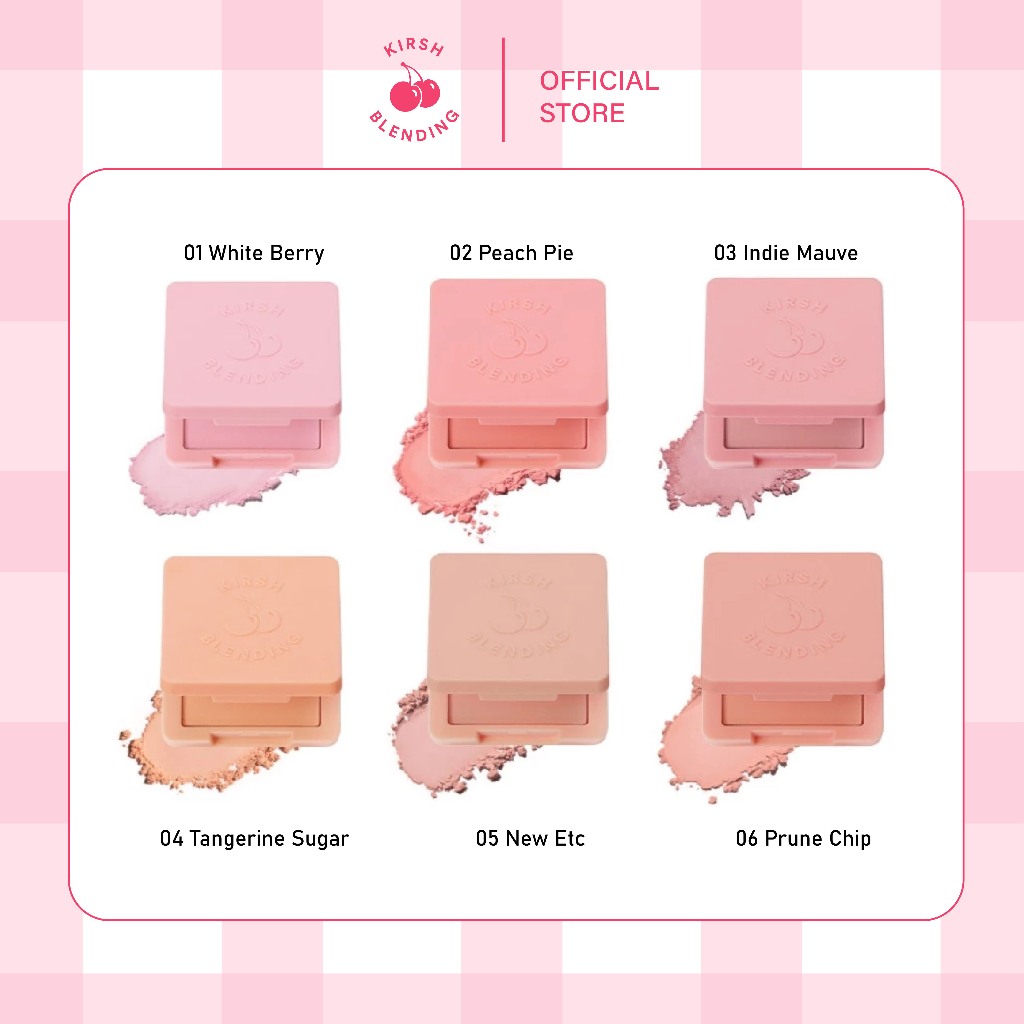 KIRSH BLENDING - CHEWING BLUR CHEEK (Brick, beige, deep pink, Nude, orange, peach, pink, purple)